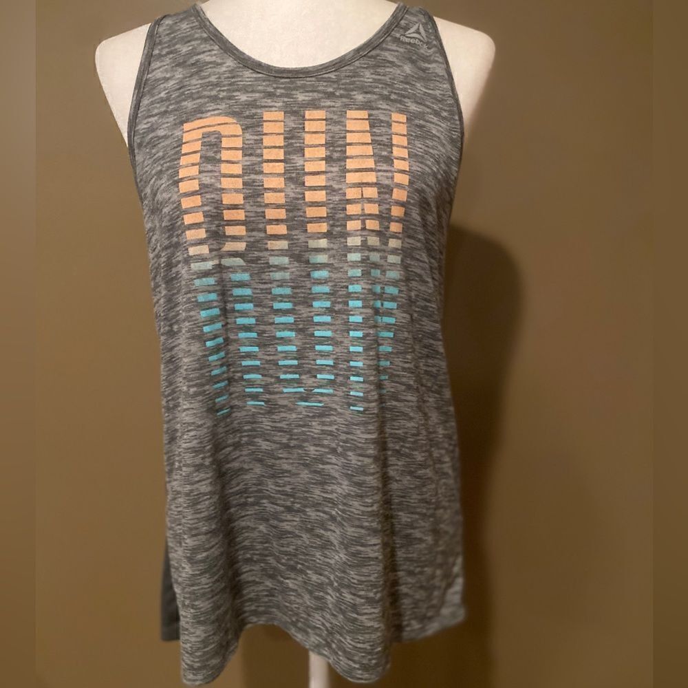 REEBOK Tank Top Size Large Razorback Mech Back Speed Dry - Picture 2 of 9